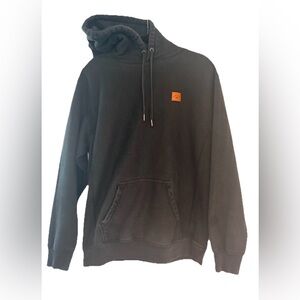 SunDiego Surf Boardshop Thick Heavy Cotton Black Hoodie Sweatshirt Large Unisex